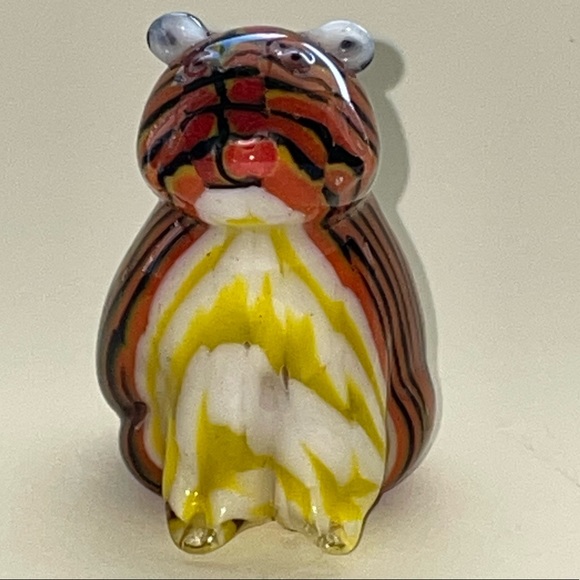 Hand Blown Glass Tiger Figurine - Picture 1 of 8